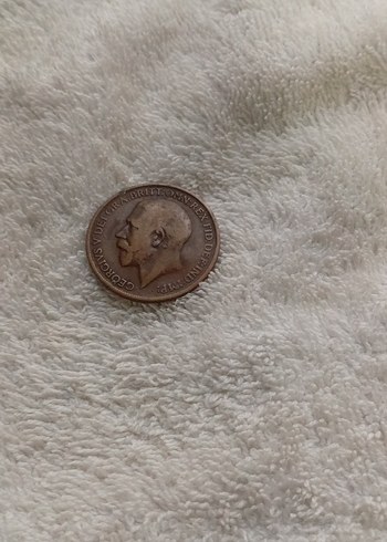 Vintage 1911 One Penny Rozet - Görsel 2