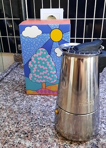 4 cup Çelik Mokapot Any Morning -Orijinal Kutulu 200 ml