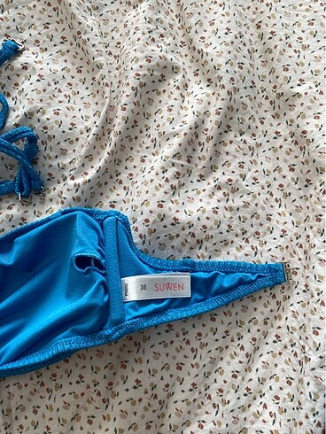 38 Beden mavi Renk Bikini üst