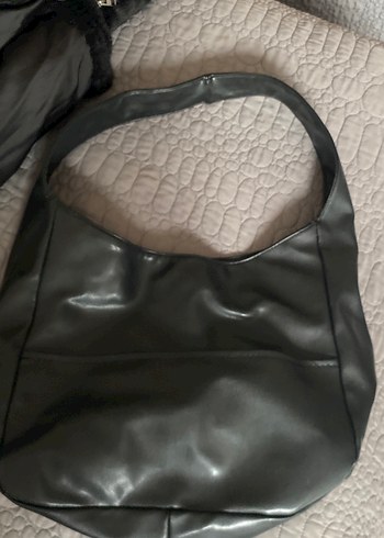 Siyah Deri Fermuarlı Kadın Çanta - Görsel 2