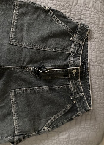 Gri Bol Kesim Kadın Denim Pantolon - Görsel 2