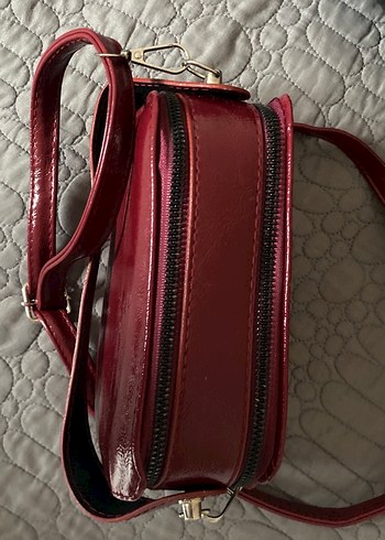 Kırmızı Zara Deri Kadın Çanta - Görsel 3