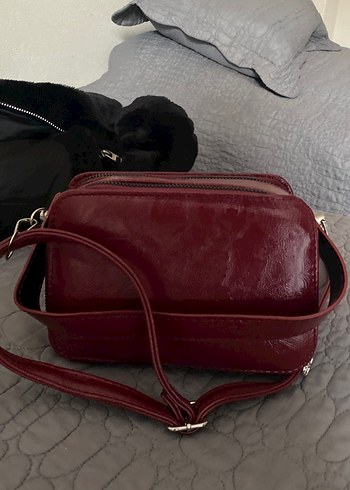 Kırmızı Zara Deri Kadın Çanta - Görsel 2