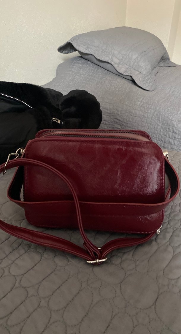 Kırmızı Zara Deri Kadın Çanta - Görsel 2