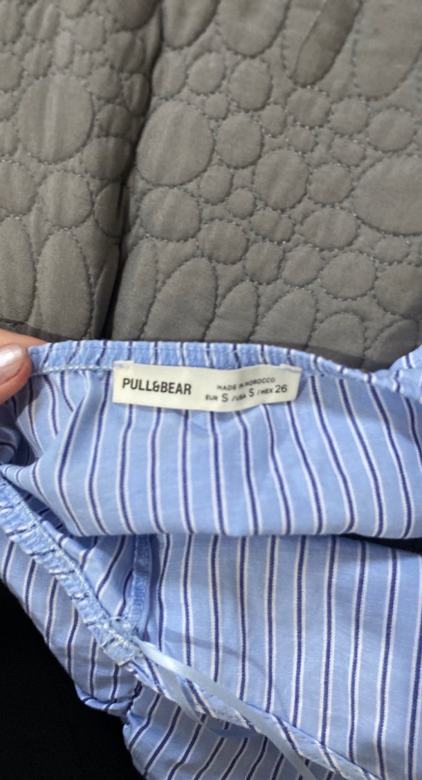 Düğmeli Gri Kadın Kolsuz Bluz gömlek - Görsel 3