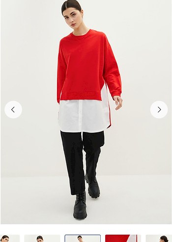 xl Beden kırmızı Renk Sweat tunik