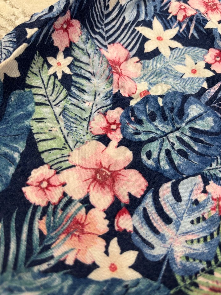 Çiçek Desenli Rahat Kesim Kadın Kumaş Pantolon - Görsel 3