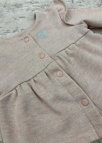 Kız Bebek Düğmeli Bej Hırka - Görsel 5