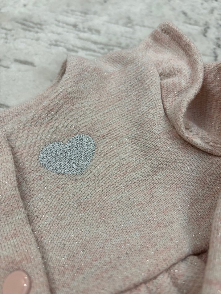 Kız Bebek Düğmeli Bej Hırka - Görsel 2