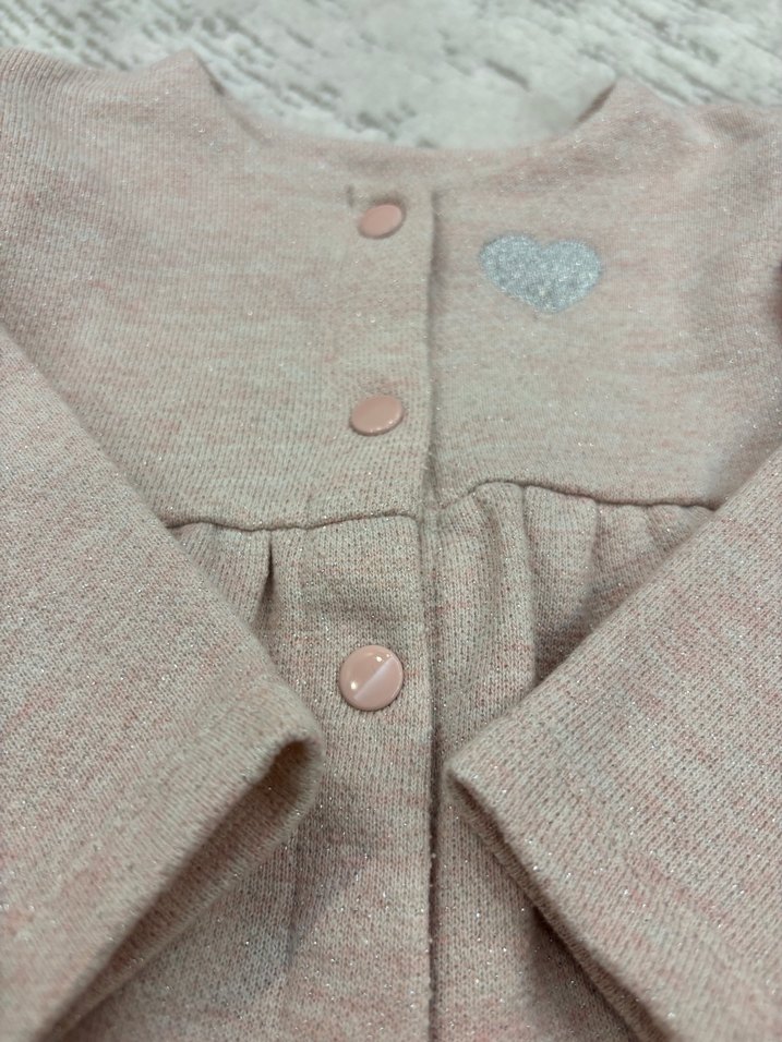 Kız Bebek Düğmeli Bej Hırka - Görsel 3