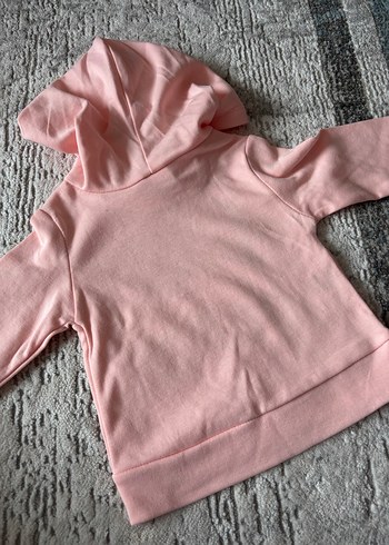 Pembe Kapüşonlu Uzun Kollu Bebek Kıyafet Seti - Görsel 4