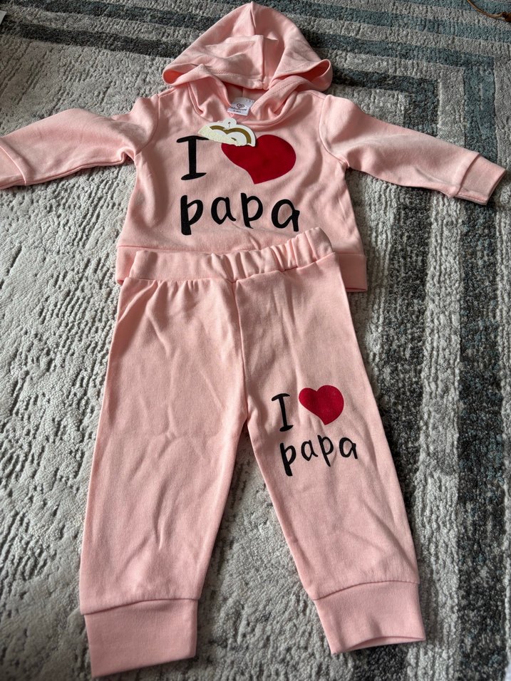 Pembe Kapüşonlu Uzun Kollu Bebek Kıyafet Seti - Görsel 2