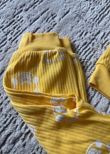 Sarı Uzun Kollu Bebek Takımı - Görsel 3