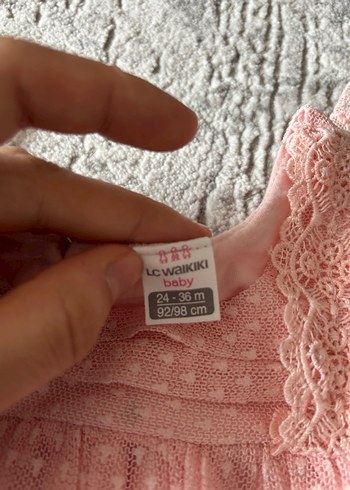 Kız Çocuk Pudra Pembe Fırfırlı Nakışlı Elbise - Görsel 4