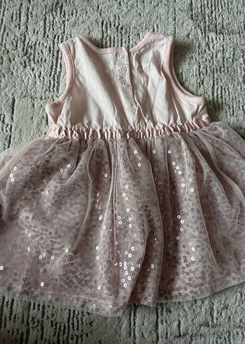 Kız Çocuk Pembe Dantel Detaylı Kolsuz Elbise - Görsel 5