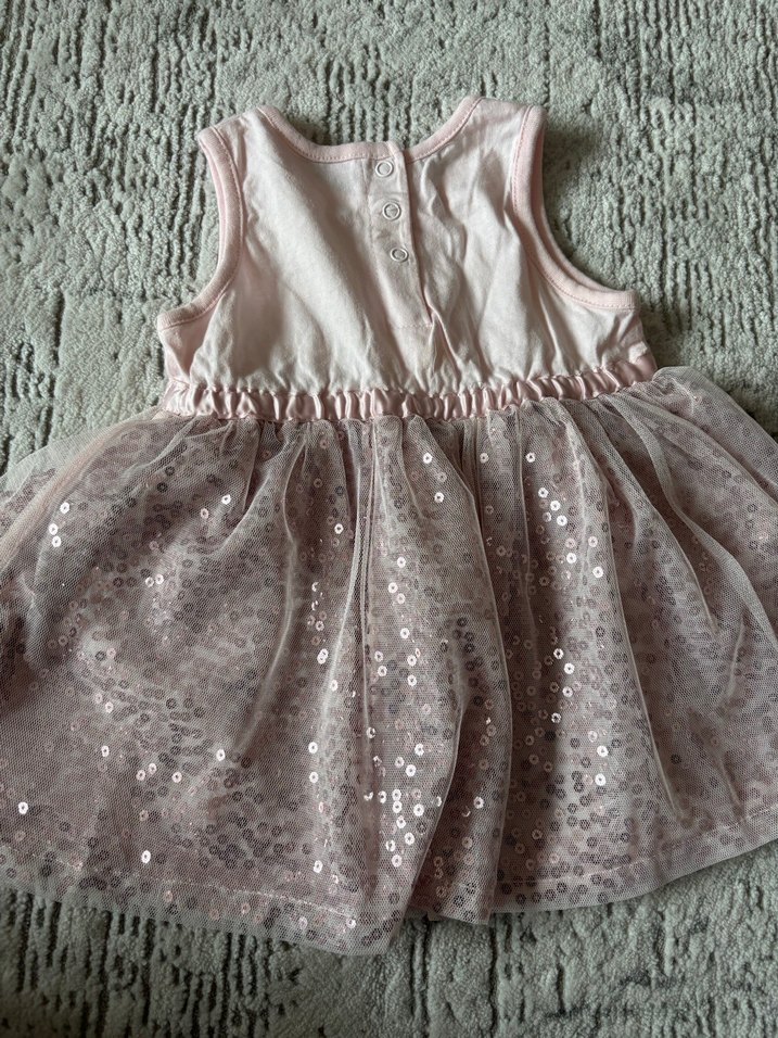 Kız Çocuk Pembe Dantel Detaylı Kolsuz Elbise - Görsel 5