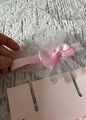 Kız Çocuk Pembe Nakışlı Triko Çorap - Görsel 4