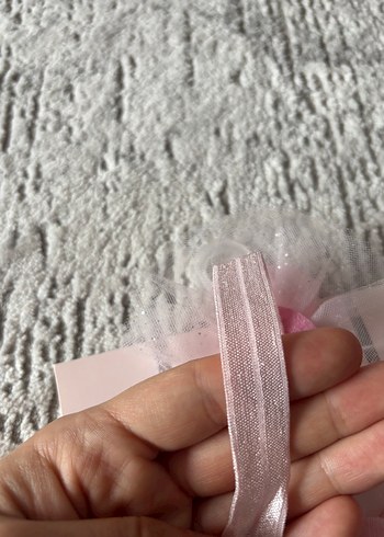 Kız Çocuk Pembe Nakışlı Triko Çorap - Görsel 5