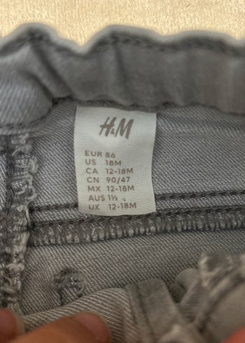 H&M Gri Erkek Çocuk Denim Pantolon