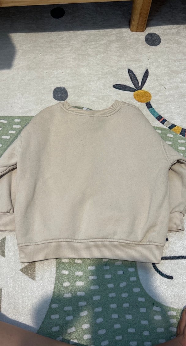 Bej Erkek Çocuk Baskılı Sweatshirt - Görsel 2