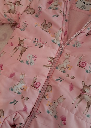 LC Waikiki polarli Pembe Baskılı cocuk Tulumu