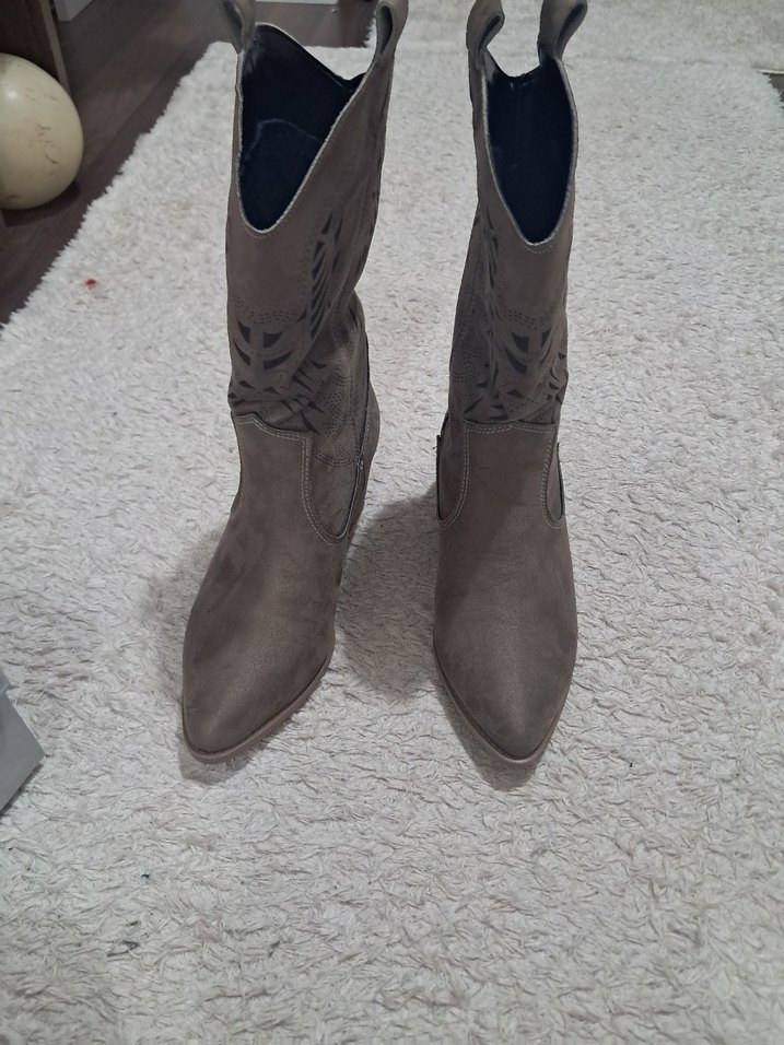 Bohem Tarzı vizon Süet Kadın Bot - Görsel 2