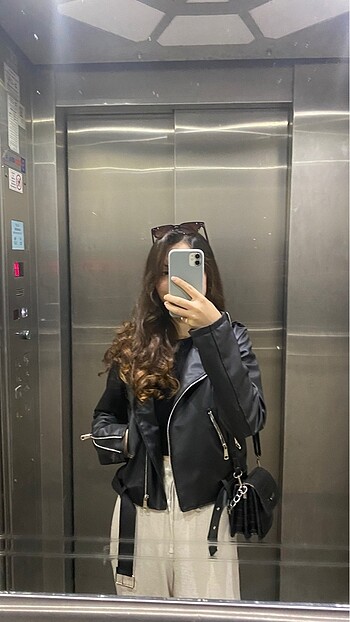 Biker deri ceket
