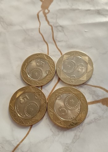 Hatıra 5 TL Madeni para koleksiyonluk, 4Adet - Görsel 3