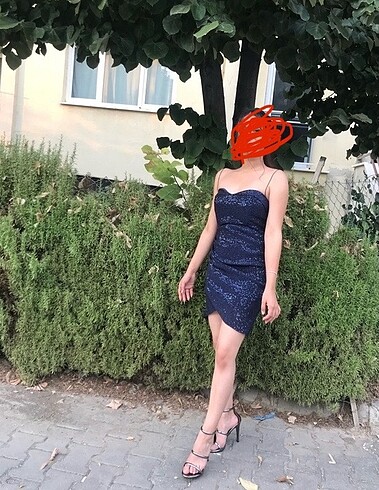 Mavi pullu elbise / abiye