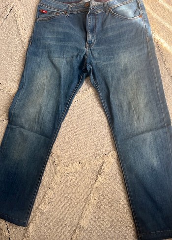 Erkek Mavi Denim Rahat Kesim Kot Pantolon