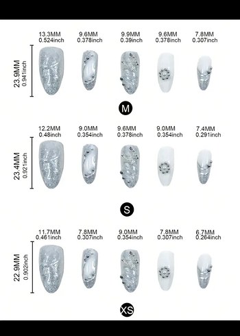Beyaz 3D Çiçek ve İnci Tırnak Süsü Seti - Görsel 7