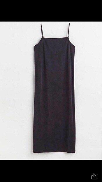 s Beden siyah Renk H&M yırtmaçlı elbise