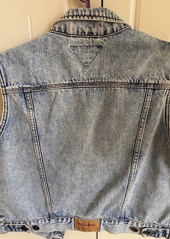 Pull and Bear Pull&Bear Düğmeli Kolsuz Denim Ceket