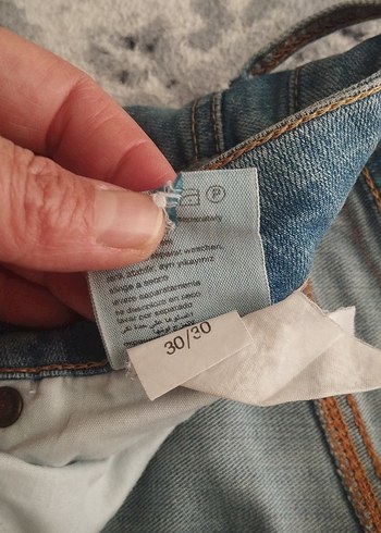 l Beden mavi Renk Kadın Mavi ve Gri Dar Kesim Kot Pantolon