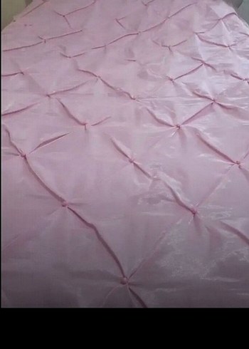 Pembe Düz Renk Yatak Örtüsü - Görsel 2