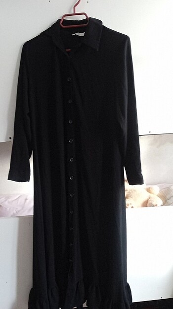 38 Beden siyah Renk Bayan uzun elbise