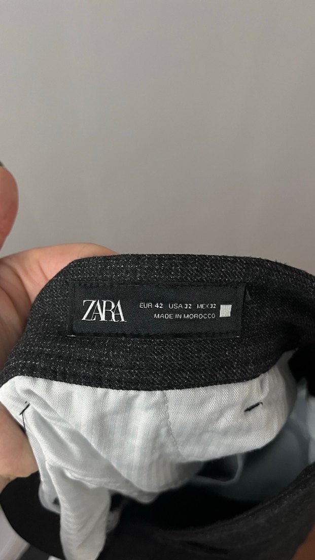 Zara Gri Regular Fit Erkek Ofis Pantolonu - Görsel 3