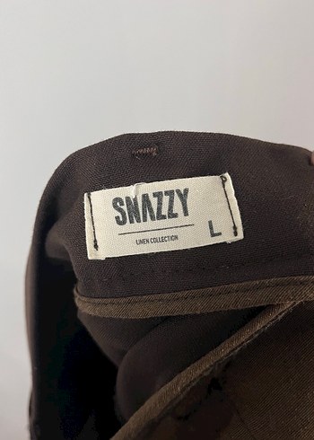 Düğmeli Koyu Kahverengi Erkek Kumaş Pantolon - Görsel 3