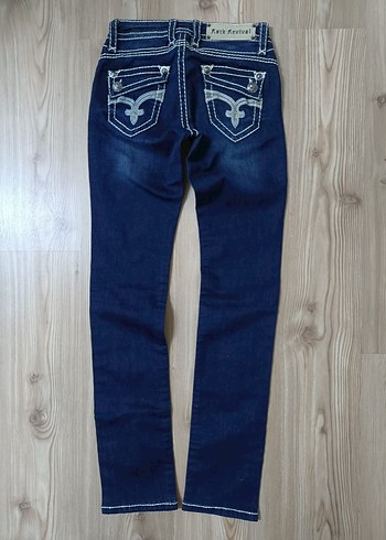 27 Beden lacivert Renk rock revival true religion miss me juicy gothic y2k flared jeans