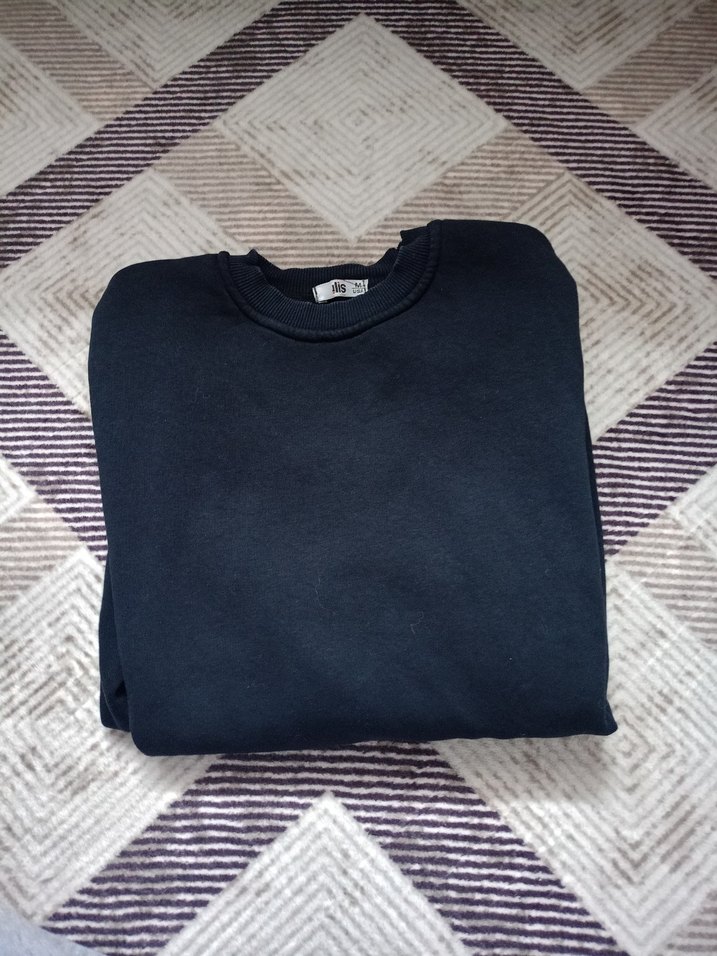 Kadın Mavi Basic Sweatshirt - Görsel 2
