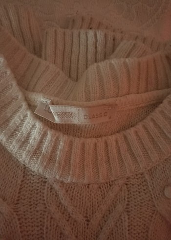 Beyaz Örgü Bohem Kazak - Görsel 2