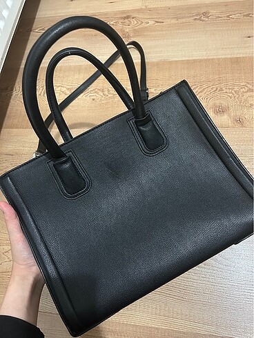 Beden siyah Renk Stradivarius sert tote çanta