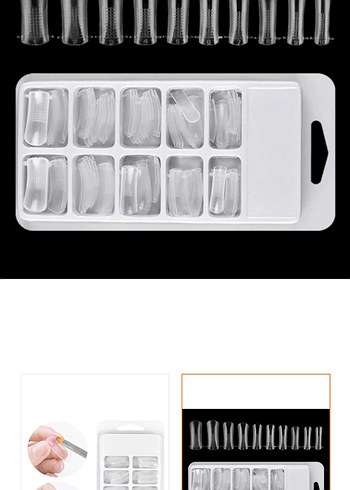 Üst form jel tırnak şablon poly gel kalıp - Görsel 2