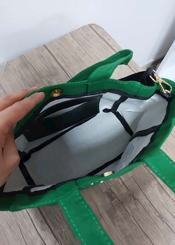 Zara Yeşil Baskılı Kadın Omuz Çantası