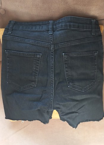 Siyah Kısa Kot Şort - Görsel 4