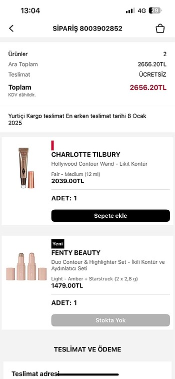 Beden Charlotte Tilbury kontür fair-medium rengi