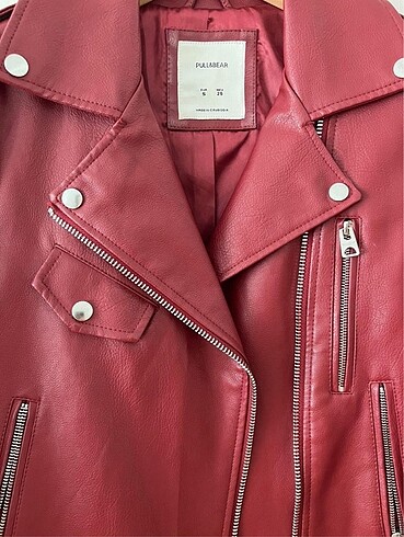 36 Beden Pull&Bear Deri Biker Ceket