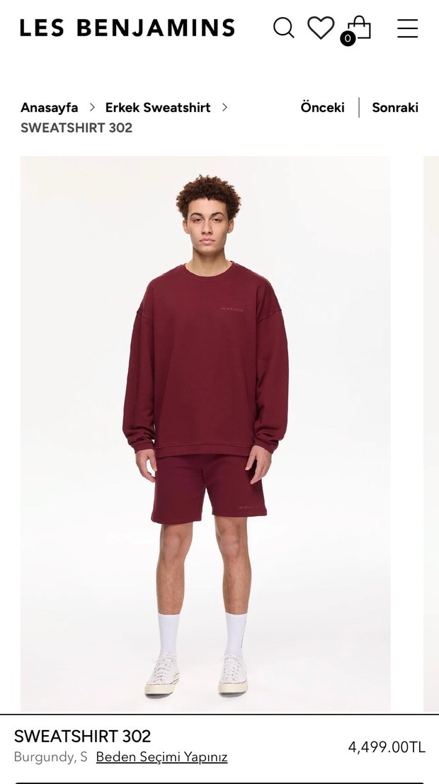 Les Benjamins Bordo Sweatshirt - Görsel 5