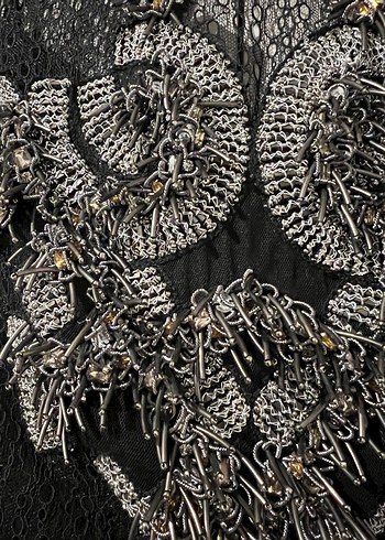 Ipekyol&Zeynep Tosun Dantel Detaylı Siyah Gece Elbisesi - Görsel 4