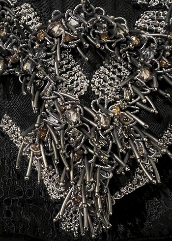 Ipekyol&Zeynep Tosun Dantel Detaylı Siyah Gece Elbisesi - Görsel 5